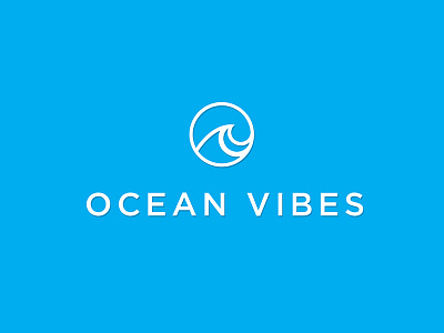 Ocean Vibes branding concept logo logo design minimalistic design surf wear brand