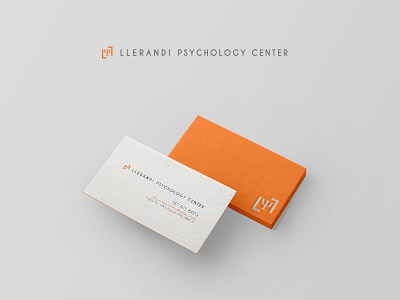 Llerandi Psychology Center branding business card concept business card design logo logo design