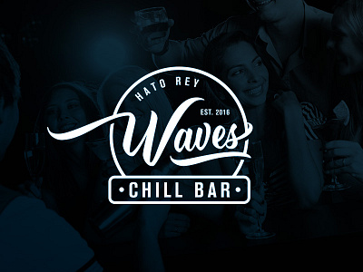 Waves Chill Bar branding branding graphic logo logo design typography