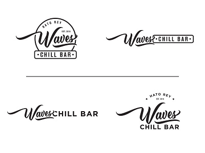 Waves Chill Bar Marks branding graphic logo logo design typography