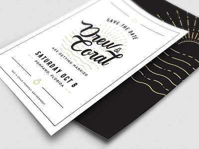 Corral Drew Save the Date design mailer save the date wedding design