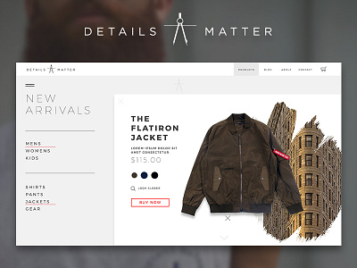 Details Matter New Page ideas art direction branding clothing brand clothing store graphic design web design web ideas web store website layout