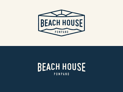 Beach House branding branding design graphic design grunge style logo logo design restaurant branding restaurant logo retro style textured logo