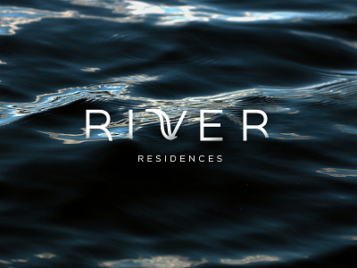 River Residences V01 brand design branding clean design custom logo logo logo design minimalist real estate branding residence branding residence logo