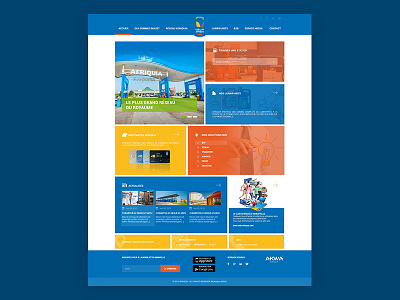 Afriquia Homepage website afriquia blue colorful flatdesign green homepage orange tiles ui ux website yellow