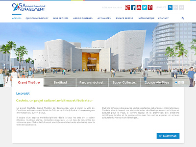 Casa Amenagement Homepage website blue casa amenagement city colorful homepage ui ux website