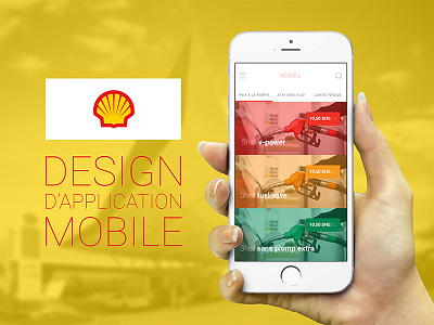 Shell - Mobile App app design interface mobile red shell ui ux yellow