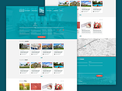 Advalue - Real Estate website blue immobilier interface real estate ui ux website