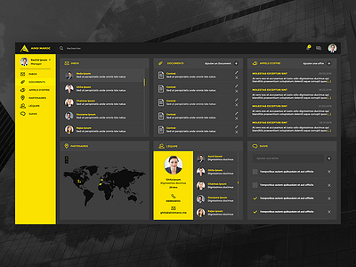 Ainsi Maroc Dashboard ainsi maroc black dashboard homepage ui ux website yellow