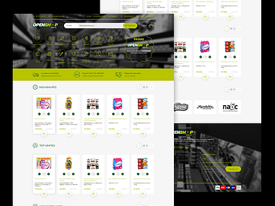 Openshop - ecommerce website green interface openshop shopping ui ux website