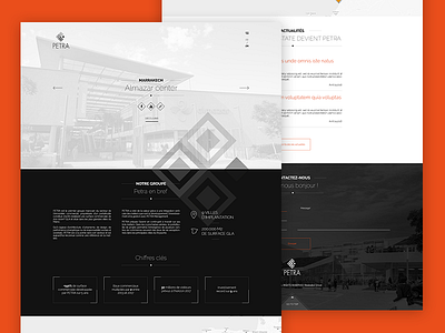 Petra Group - Website black corporate design interface orange ui ux website white