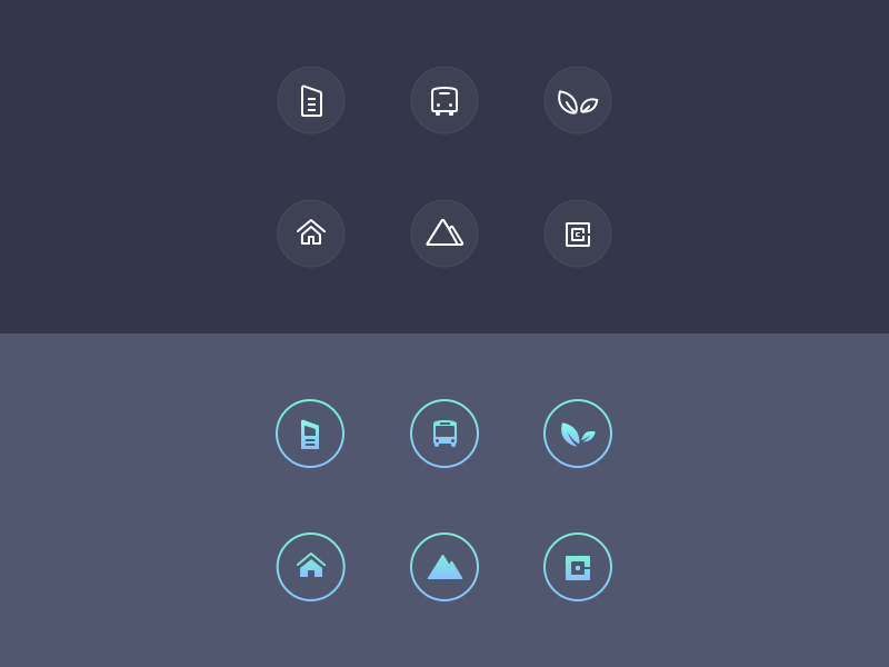Icons for interactive table by Maria Clara on Dribbble
