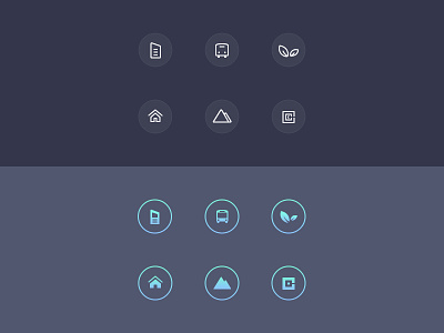 Icons for interactive table
