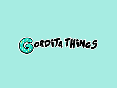 Gordita Logo brand cute donuts friendly green icon illustration lettering logo things typeface ui