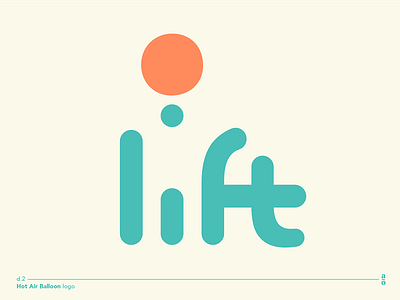 lift - hot air balloon logo air balloon brand design branding dailylogochallenge day2 hot illustration lift vector