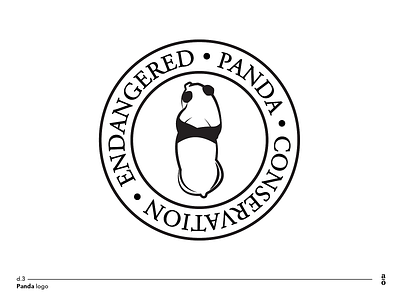 endangered panda conservation - panda logo brand design branding daily logo daily logo design dailylogochallenge day3 vector