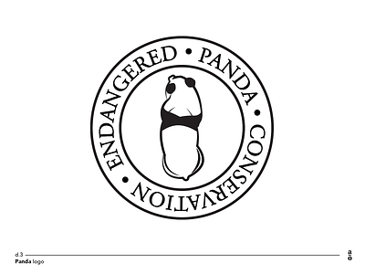 endangered panda conservation - panda logo