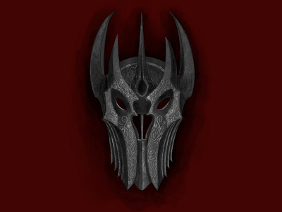 Sauron Helmet helmet illustration lord of the rings lotr procreate sauron