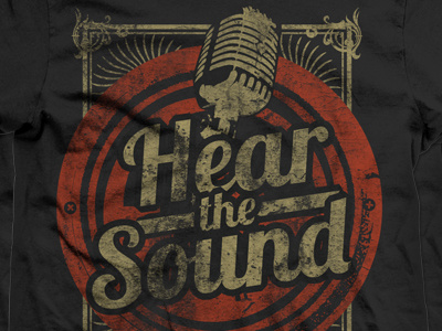 Hear the Sound microphone t shirt vintage