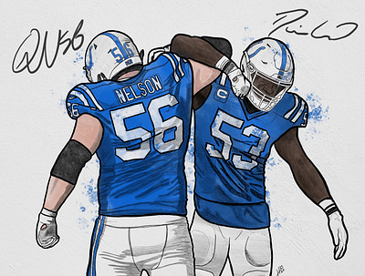 BigQ X Maniac blue colts design football illustration indianapolis indy procreate sketch sports