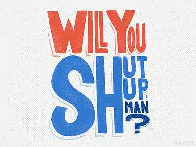 Will you shut up , man? 2020 america biden blue debate election illustration procreate red shut up sketch trump vote