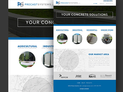 Precast Systems website design web