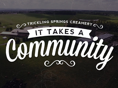 It Takes A Community community logo script white