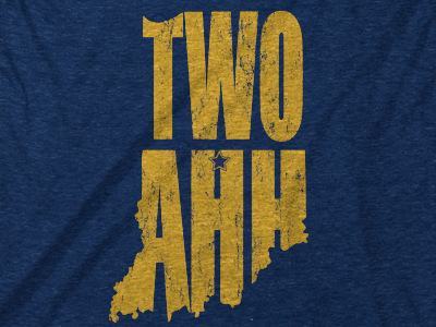 Two Ahh basketball blue cotton bureau gold indiana pacers t shirt