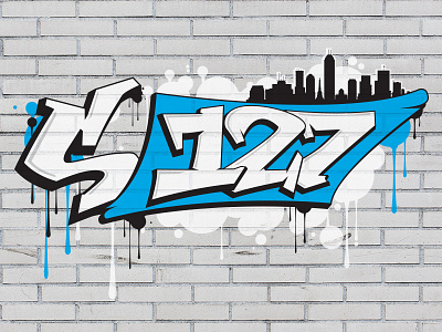 S127 Grafitti Dribbble cyan design graffiti indy section127 spray paint tag