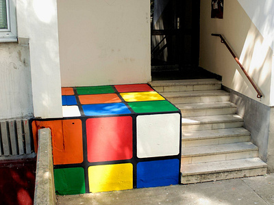 Rubix cube grafitti street art