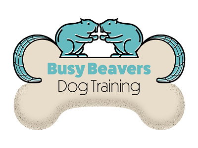 Busy Beavers Dog Training branding design logo vector