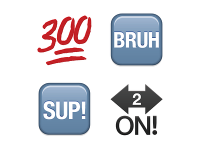 Rap Moji design emoji gradient icon iconography illustration rap vector web words