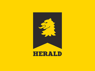Herald Logo black design heraldry lion logo yellow