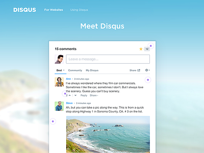 Meet Disqus design disqus interactive ui ux web