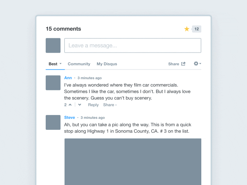 New Disqus Demo after effects animation css animation disqus gif interaction product design ui ux video web
