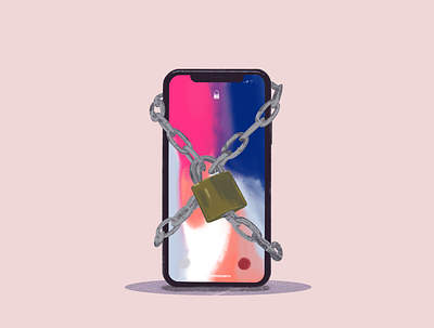 Phone Security cybersecurity digital illustration editorial illustration hackers illustration procreate technology