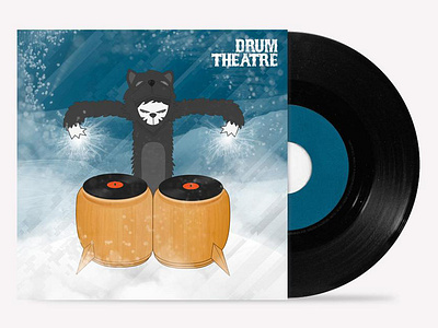 Drum Theatre branding illustration logo