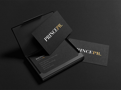 PRINCE PR art direction branding design logo mockup public relations