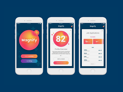 Magnify App art direction branding logo user experience user interface