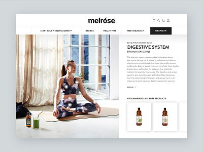 Melrose Health art direction user experience user interface webdesign