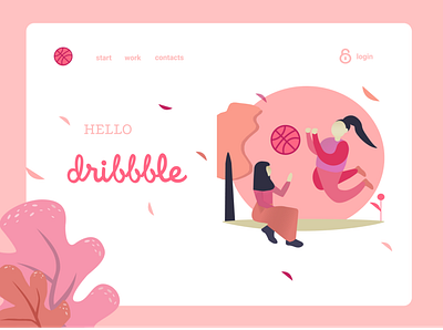 Hello Dribble! design first shot hello dribble illustration web welcome shot