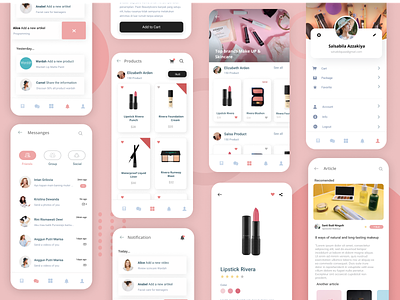 Beauty application aplication app beauty design girl illustration makeup mobile uidesign uiuxdesign web