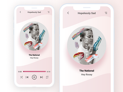 Musicplayer- Daily UI dailyui digital mobile music app music player the national ui