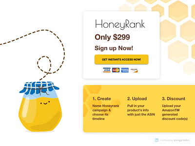 HoneyRank Amazon Keyword Rating Website Design