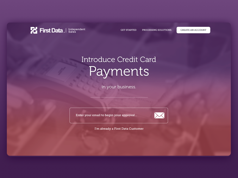 First Data Card Payments Landing Page Design by Robyifan一凡 (Rob Moya