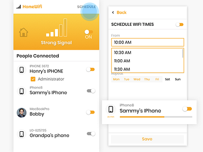 Wifi Control and Monitor App Prototype