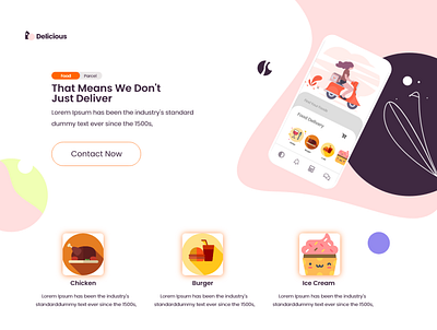 Sharing Food Website adobe xd illustraion illustrator onepage web design website