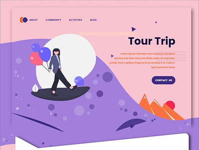 Website Trip adobe photoshop adobexd illustrator uidesign uiux webdesign website