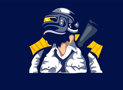 gaming logo six illustration logo pubg tshirt logo