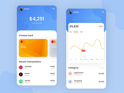 E-Wallet Mobile App android app android ui bank bank app banking clean credit card payment creditcard e wallet emoney finance finance app payment simple social ui uidesign uiux ux wallet
